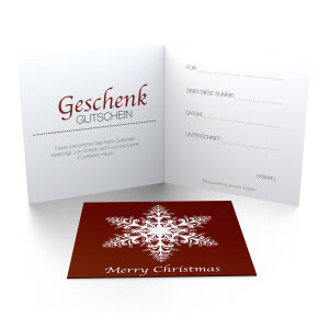 Geschenkgutschein Schneeflocke