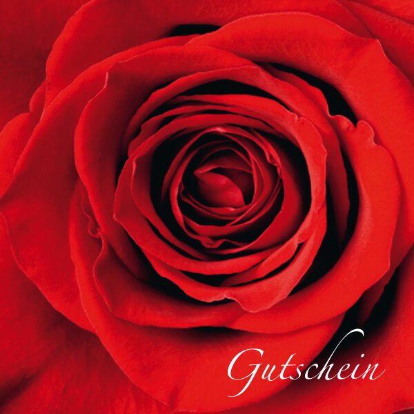 Geschenkgutschein Rote Rose