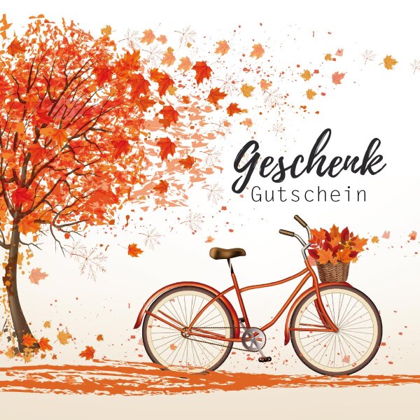 Geschenkgutschein Herbstwind, Fahrrad