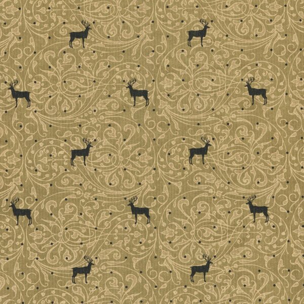 Geschenkpapier Weihnachten, Hirsche, Kraftpapier, 70 cm x 150 m