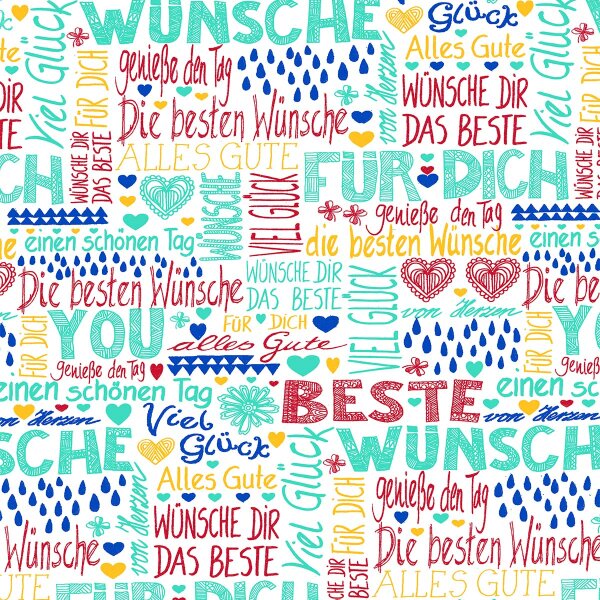 Geschenkpapier Schriftzug Geburtstagswünsche