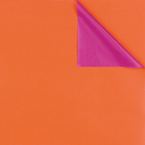 Geschenkpapier, 2-Color, zweiseitig verwendbar, orange & pink 100 m  x 50 cm
