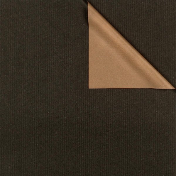 Geschenkpapier zweiseitig und einfarbig, schwarz und gold, 100 m x 50 cm